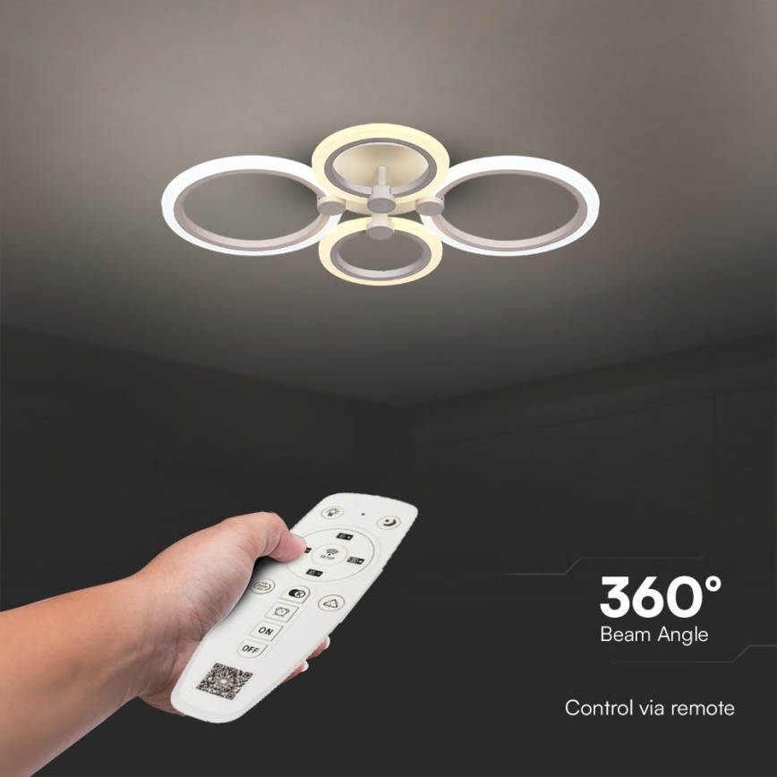 LED Pritemdomas tvirtinamas sietynas LED/45W/230V 3000-6500K + nuotolinio valdymo pultas