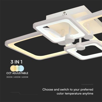 LED Pritemdomas tvirtinamas sietynas LED/70W/230V 3000-6500K + nuotolinio valdymo pultas