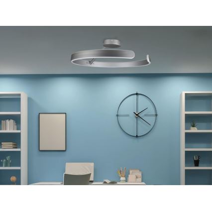 LED Pritemdomas tvirtinamas sietynas LED/72W/230V 3000-6500K matinis chromas + nuotolinio valdymo pultas