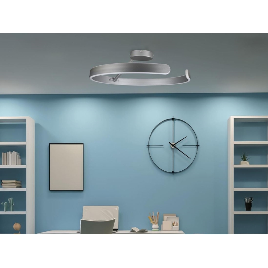 LED Pritemdomas tvirtinamas sietynas LED/72W/230V 3000-6500K matinis chromas + nuotolinio valdymo pultas