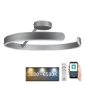 LED Pritemdomas tvirtinamas sietynas LED/72W/230V 3000-6500K matinis chromas + nuotolinio valdymo pultas