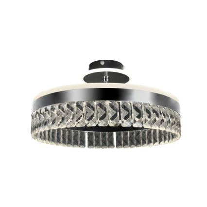LED Pritemdomas krištolo paviršiuje montuojamas sietynas LED/75W/230V 3000-6500K matinis chromas + nuotolinio valdymo pultas