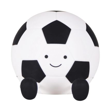 LED Pritemdomas vaikiškas jutiklinė lempa FOOTBALL LED/2W/5V USB 1200 mAh balta/juoda