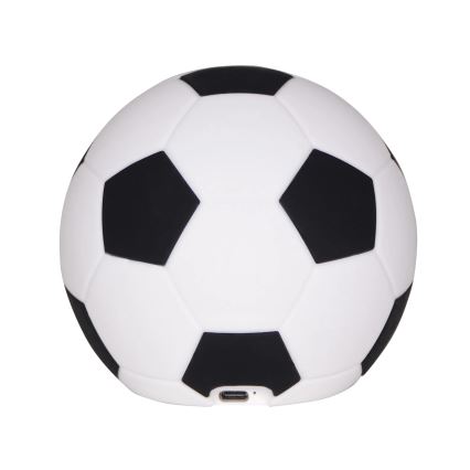LED Pritemdomas vaikiškas jutiklinė lempa FOOTBALL LED/2W/5V USB 1200 mAh balta/juoda