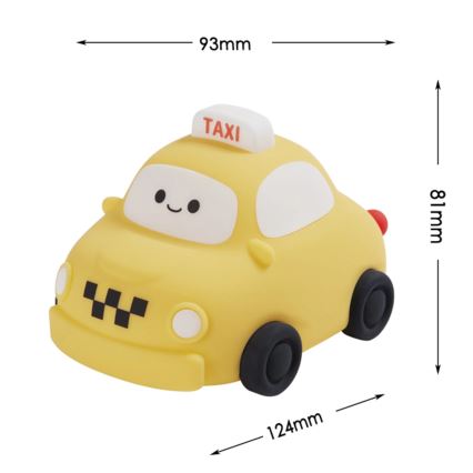 LED Pritemdomas vaikiškas jutiklinė lempa TAXI LED/1W/5V USB 1200 mAh taxi geltona