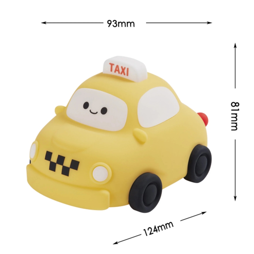 LED Pritemdomas vaikiškas jutiklinė lempa TAXI LED/1W/5V USB 1200 mAh taxi geltona