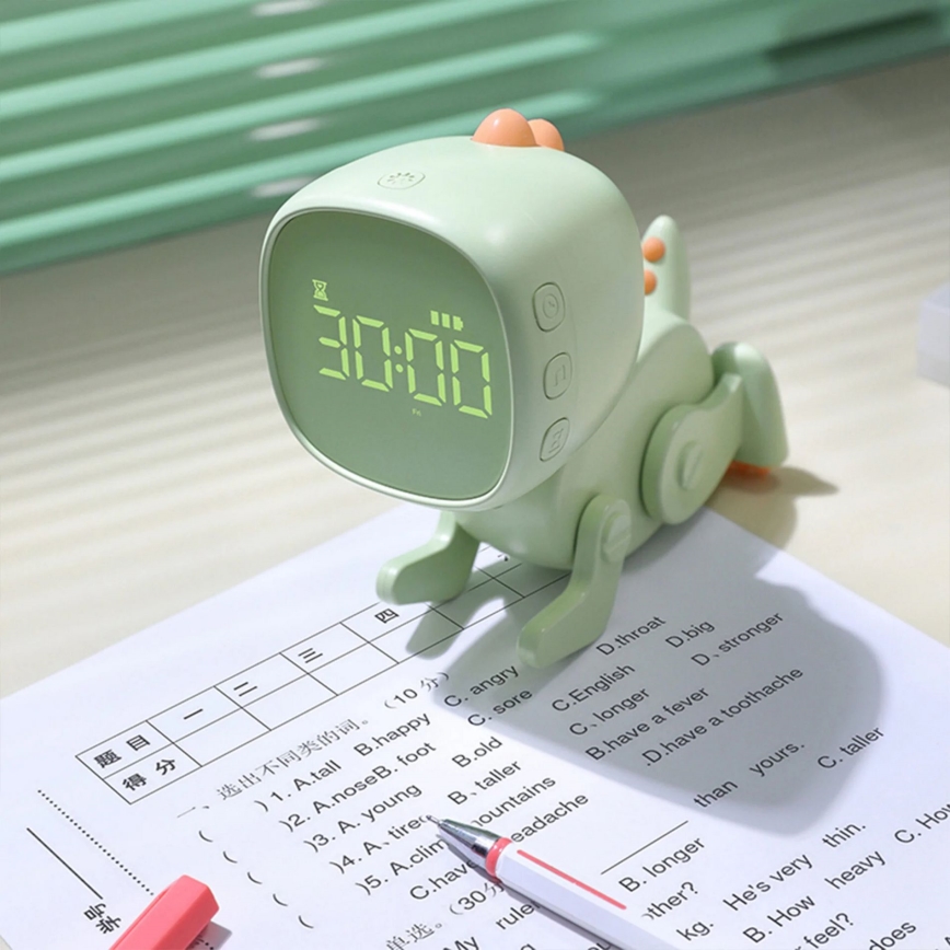 LED RGBW Pritemdomas vaikiškas naktinis maža lempa su žadintuvu ROBOT LED/1W/5V 1200 mAh