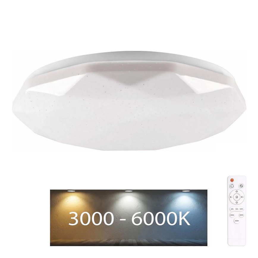LED pritemdomas vonios šviestuvas GALAXY LED/48W/230V diametras 38 cm 3000-6000K IP44 + nuotolinio valdymo pultas