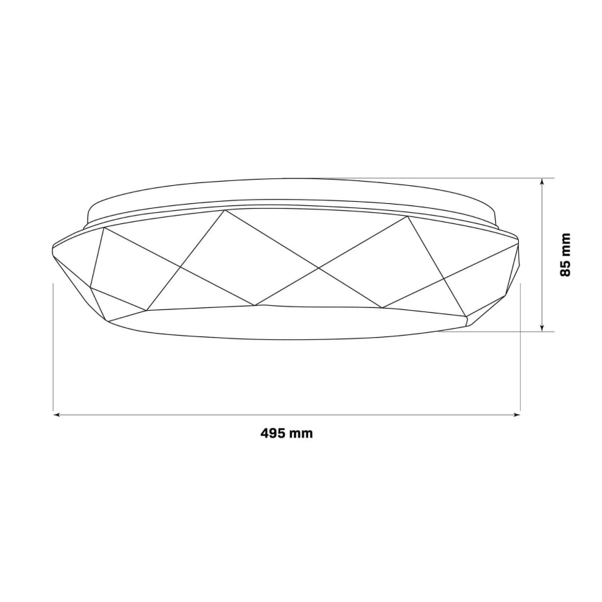 LED pritemdomas vonios šviestuvas GALAXY LED/72W/230V diametras 49 cm 3000-6000K IP44 + nuotolinio valdymo pultas