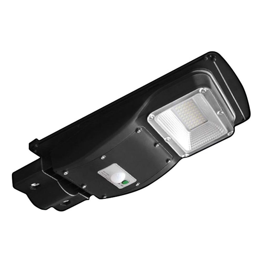 LED Pritemdomo saulės energijos gatvės šviestuvas su judesio ir prieblandos jutikliu LED/6W/3,2V 6000K IP65 5000 mAh juoda + nuotolinio valdymo pultas