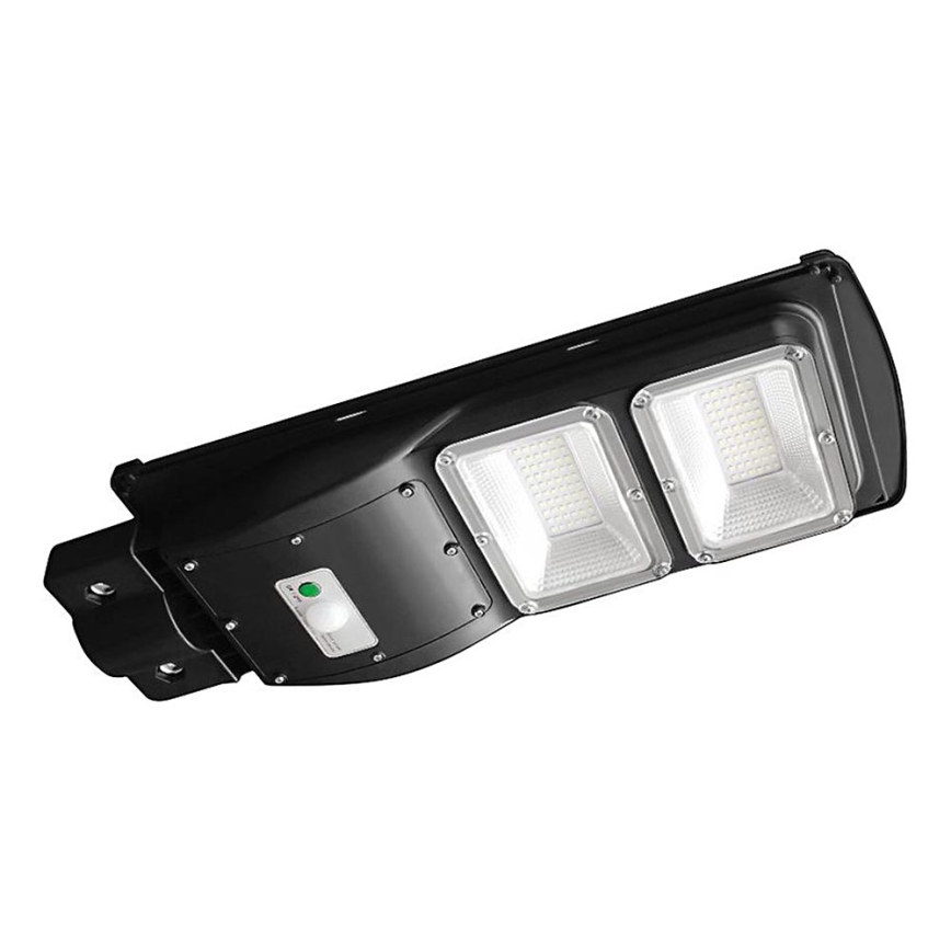 LED Pritemdomo saulės energijos gatvės šviestuvas su judesio ir prieblandos jutikliu LED/8W/3,2V 6000K IP65 9000 mAh juoda + nuotolinio valdymo pultas