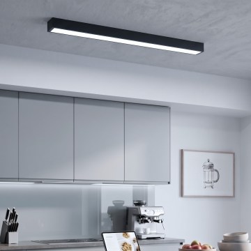 LED Pritvirtinamas/pakabinamas šviestuvas ant laido LED/44W/230V 6000K 120 cm juoda