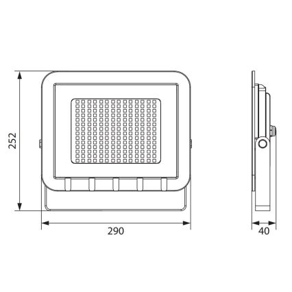 LED Prožektorius ALUM 1xLED/100W/230V IP65 4000K