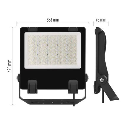 LED prožektorius AVENO LED/200W/230V 4000K 32000 lm IP66 juoda