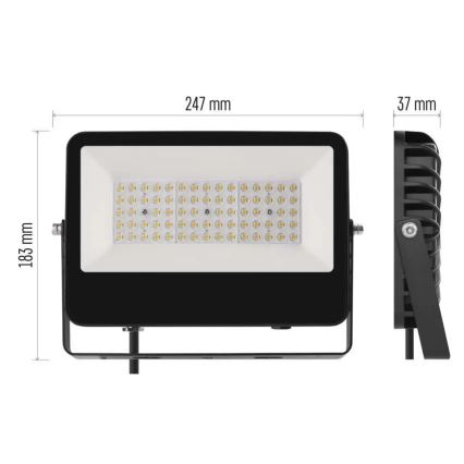 LED prožektorius AVENO LED/48W/230V 4000K 7200 lm IP66 juodas