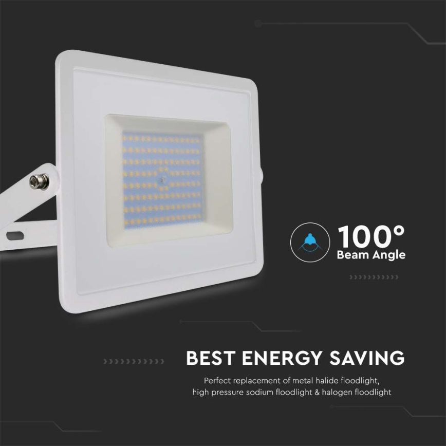 LED prožektorius LED/100W/230V 4000K IP65 balta