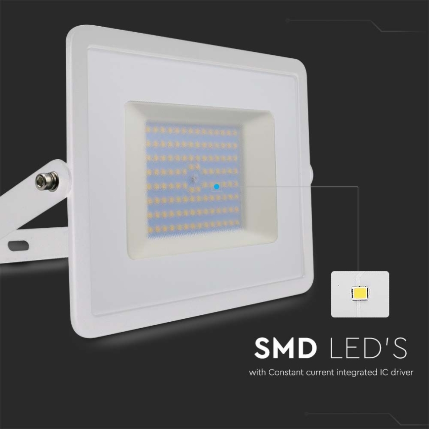 LED prožektorius LED/100W/230V 4000K IP65 balta