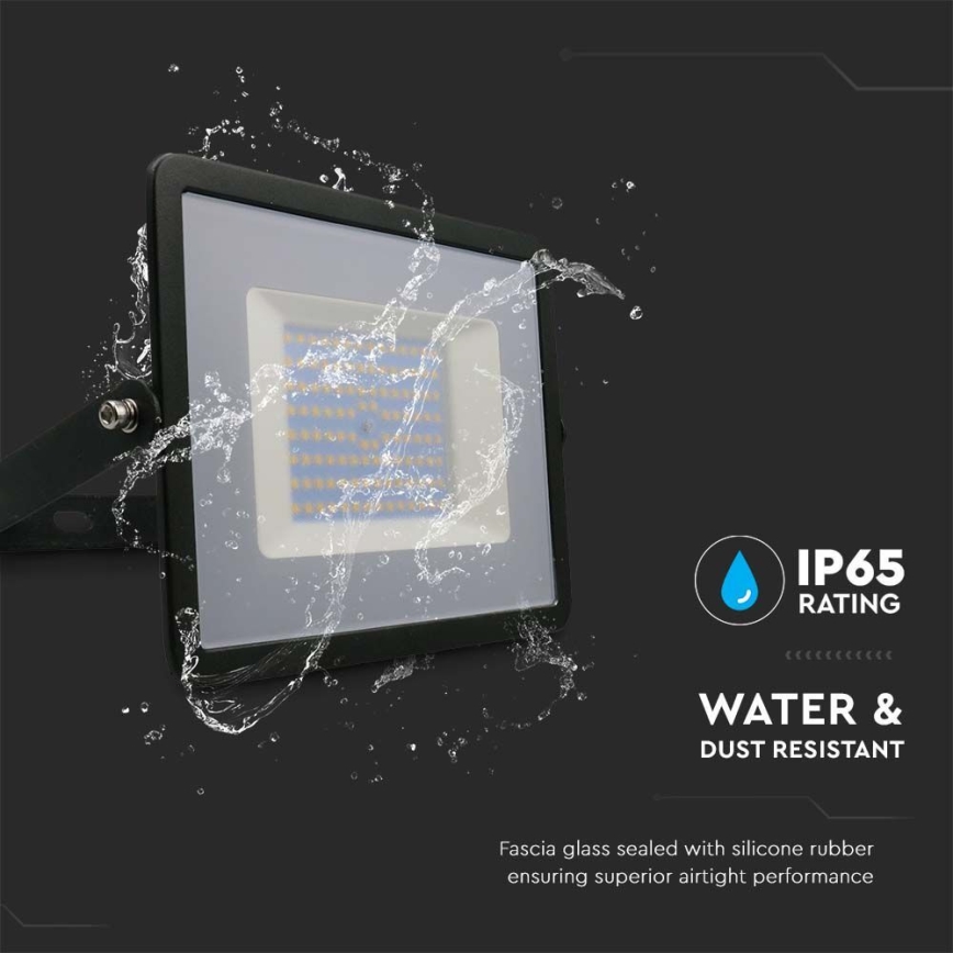 LED prožektorius LED/100W/230V 4000K IP65 juoda