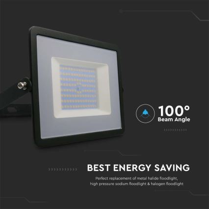 LED prožektorius LED/100W/230V 4000K IP65 juoda