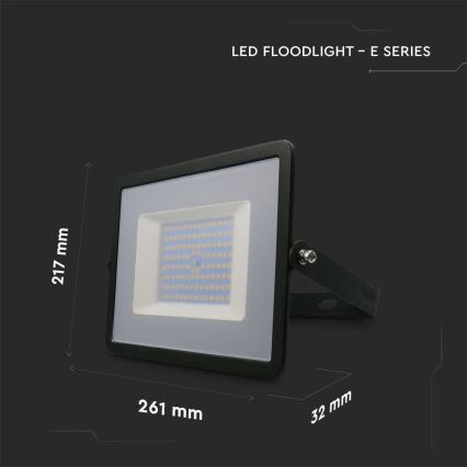 LED prožektorius LED/100W/230V 4000K IP65 juoda