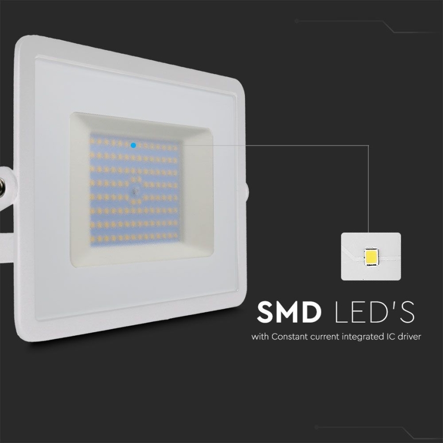 LED prožektorius LED/100W/230V 6500K IP65 balta