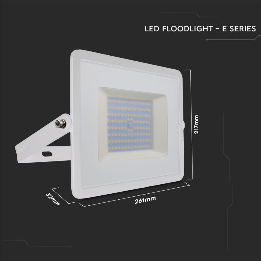 LED prožektorius LED/100W/230V 6500K IP65 balta