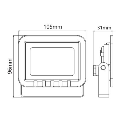 LED prožektorius LED/10W/230V 6500K IP65