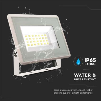 LED Prožektorius LED/20W/230V 3000K IP65 baltas