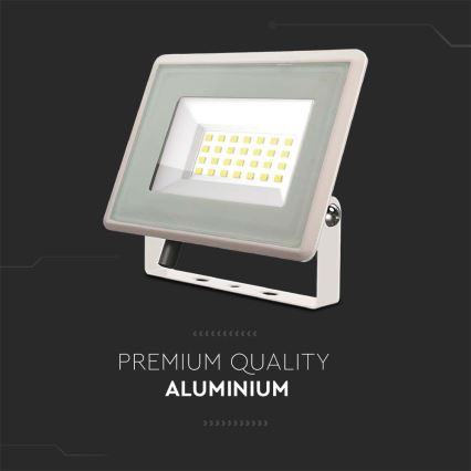 LED Prožektorius LED/20W/230V 3000K IP65 baltas