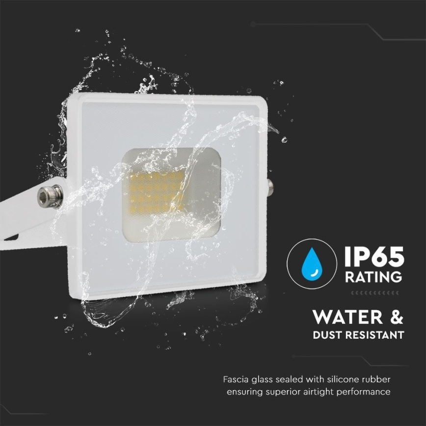 LED prožektorius LED/20W/230V 4000K IP65 balta