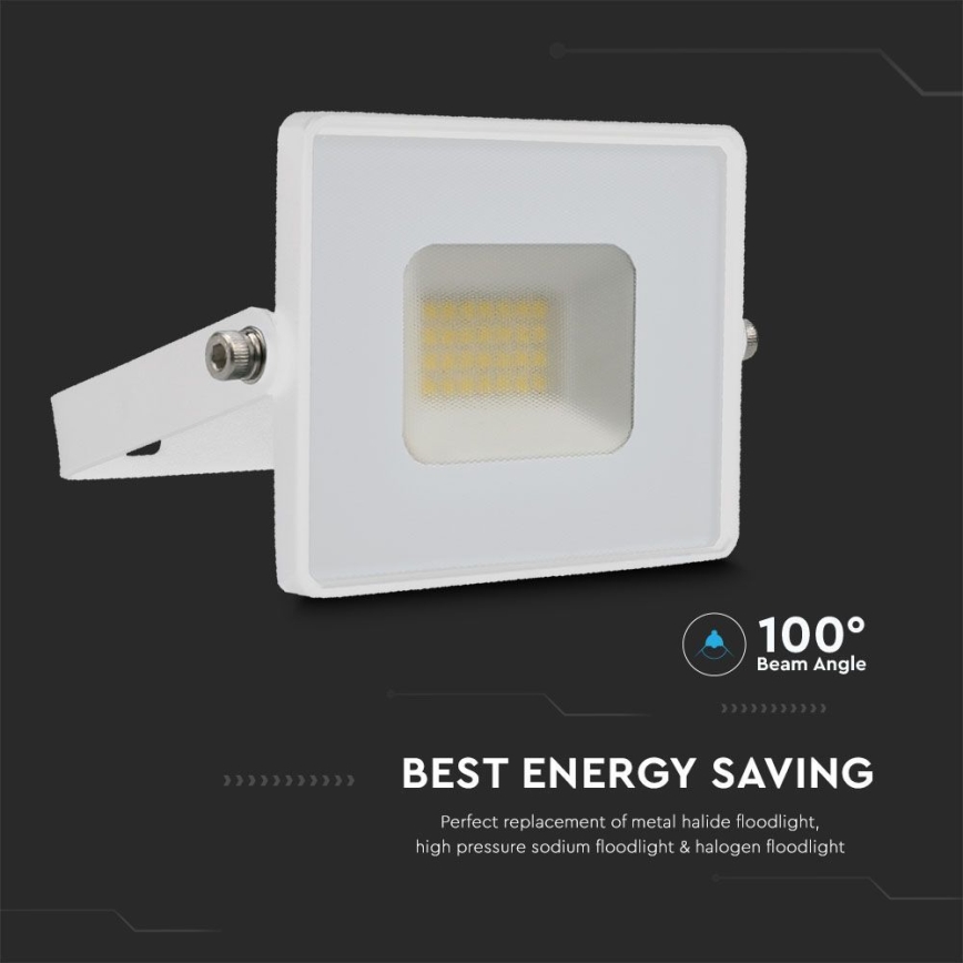 LED prožektorius LED/20W/230V 4000K IP65 balta