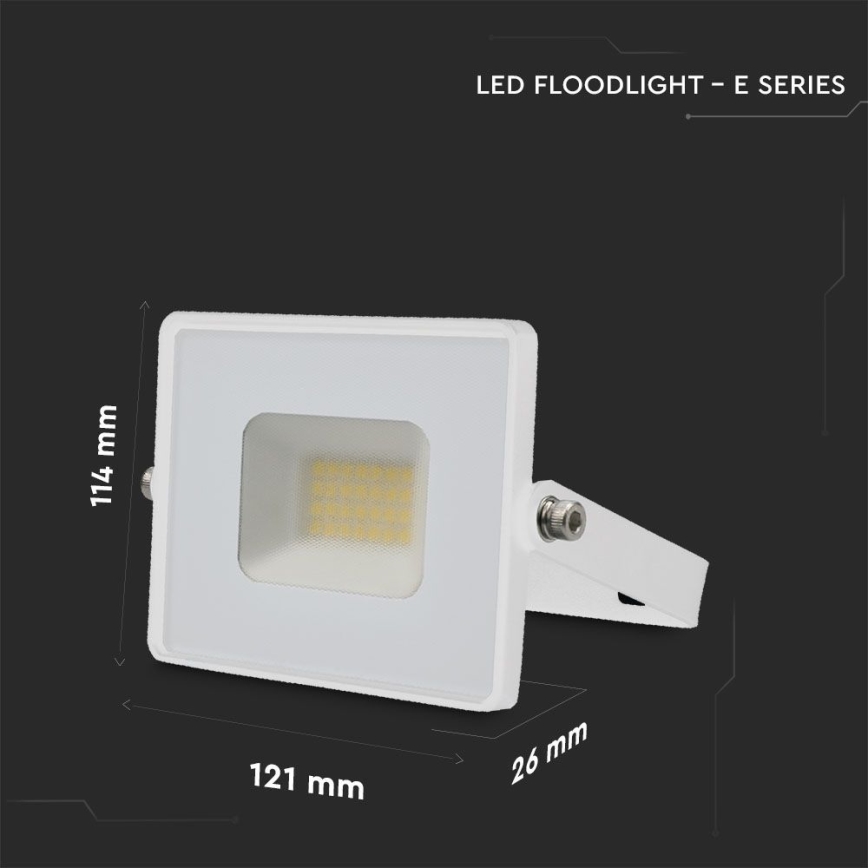 LED prožektorius LED/20W/230V 4000K IP65 balta