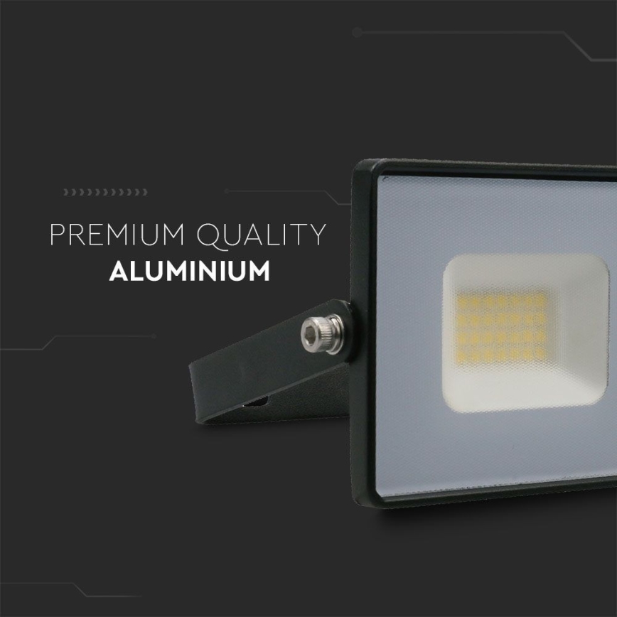 LED prožektorius LED/20W/230V 6500K IP65 juoda