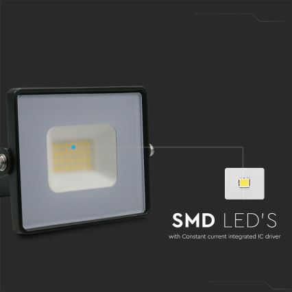 LED prožektorius LED/20W/230V 6500K IP65 juoda