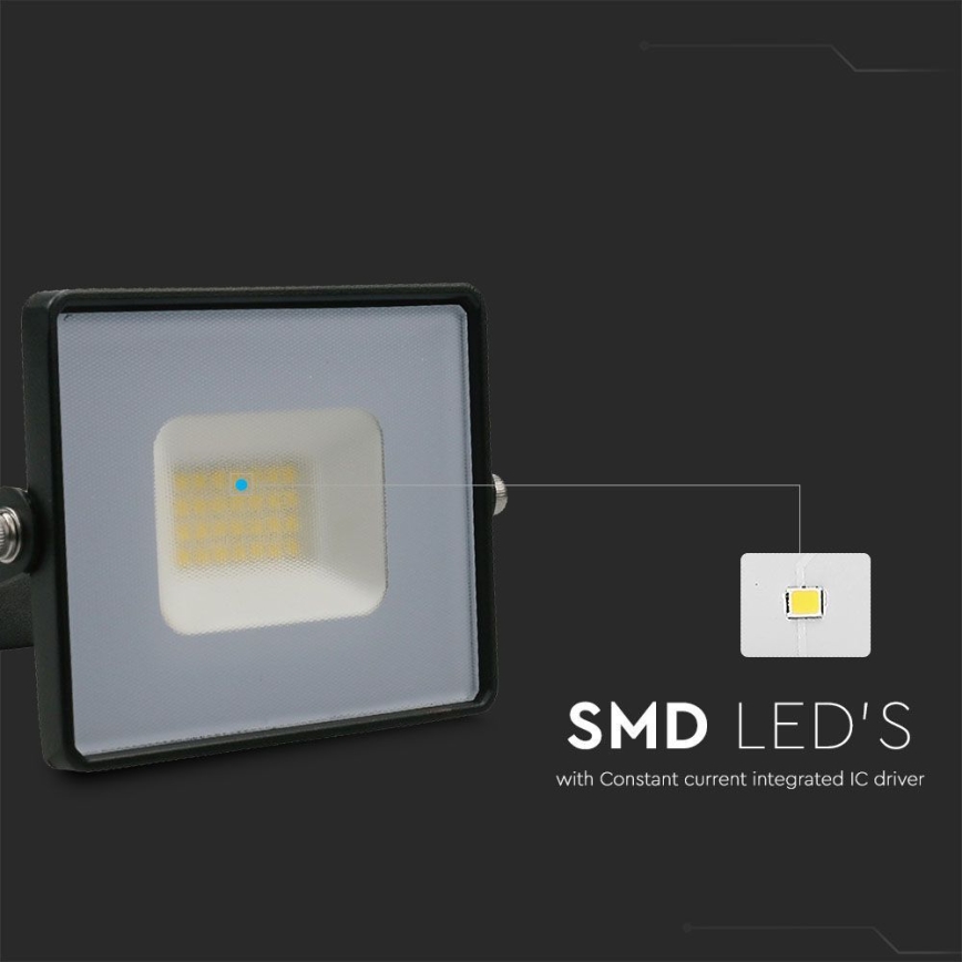 LED prožektorius LED/20W/230V 6500K IP65 juoda