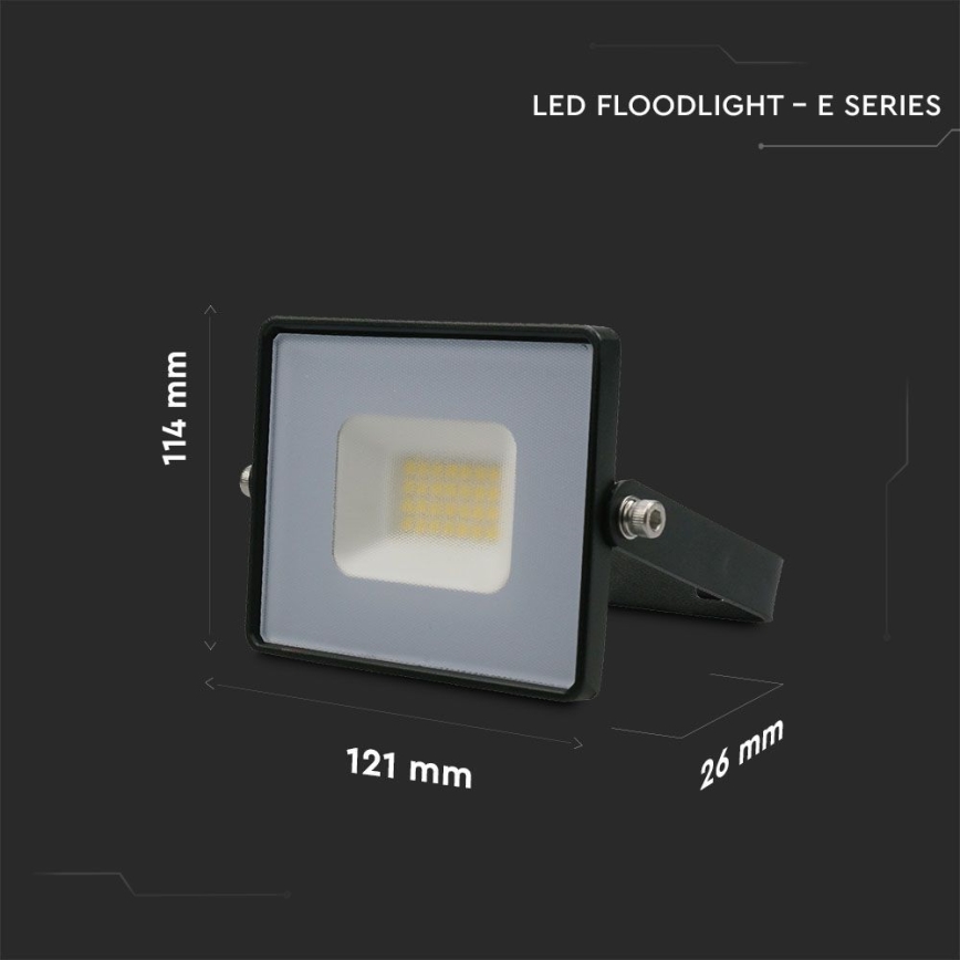 LED prožektorius LED/20W/230V 6500K IP65 juoda