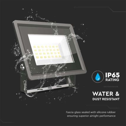 LED Prožektorius LED/20W/230V 6500K IP65 juodas