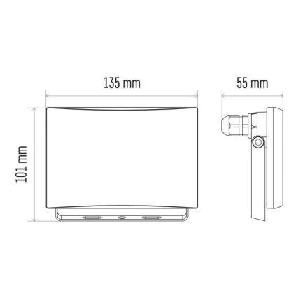 LED Prožektorius LED/20W/230V IP65