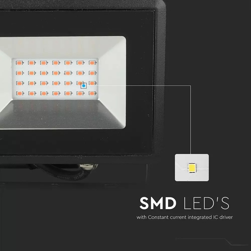 LED prožektorius LED/20W/230V IP65 rausva šviestuvas