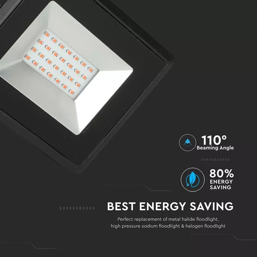 LED prožektorius LED/20W/230V IP65 rausva šviestuvas