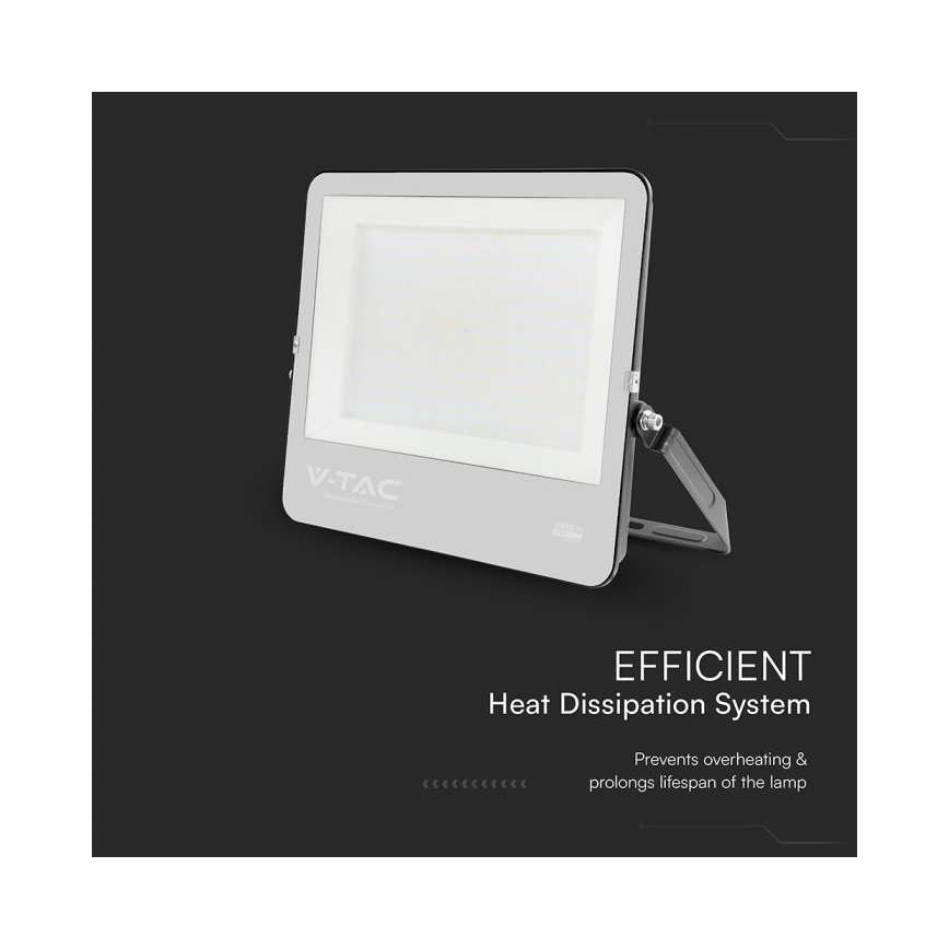 LED prožektorius LED/300W/230V 4000K IP65 juodas