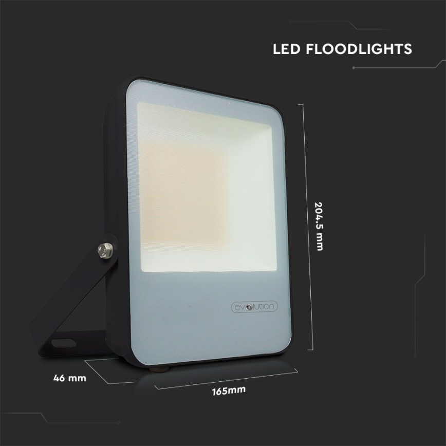 LED prožektorius LED/30W/230V 6400K IP65 juoda