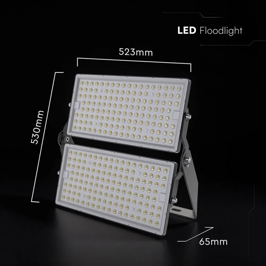 LED prožektorius LED/500W/230V 4000K IP65 pilkas