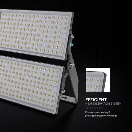 LED prožektorius LED/500W/230V 6500K IP65 pilkas