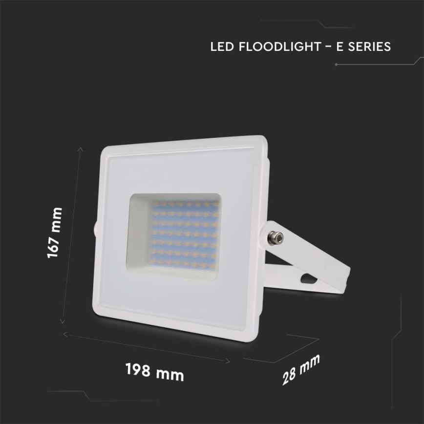 LED prožektorius LED/50W/230V 6500K IP65 balta