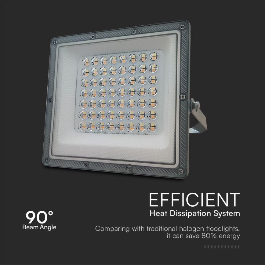 LED prožektorius LED/50W/230V IP65 3000/4000/6500K pilka