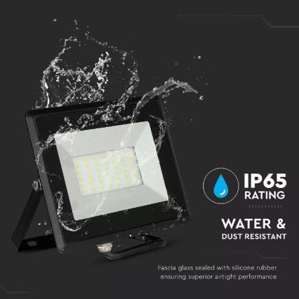 LED Prožektorius LED/50W/230V IP65 3000K juodas