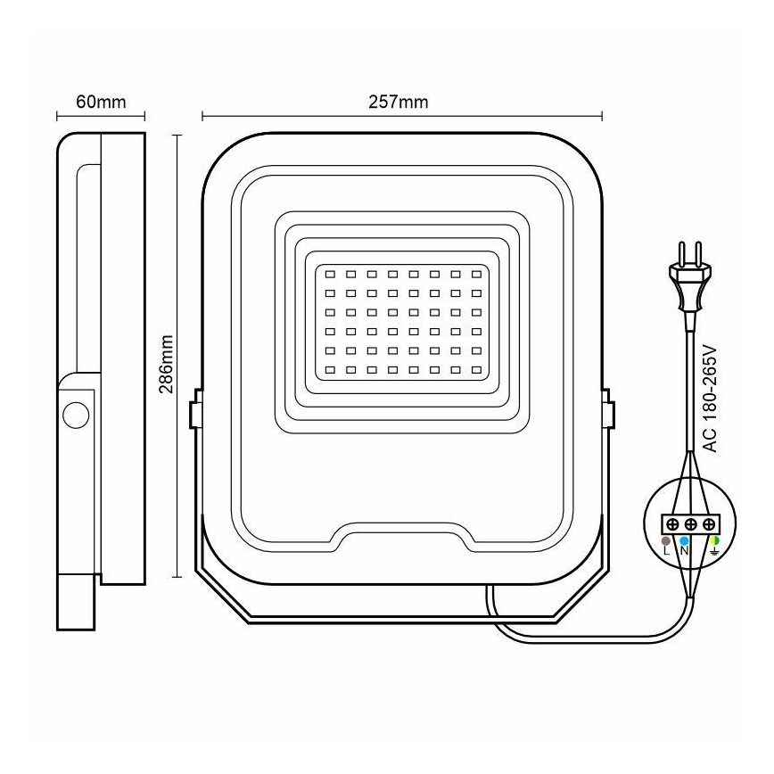 LED Prožektorius PROFI LED/100W/180-265V 5000K IP65