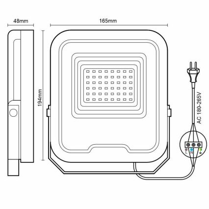 LED Prožektorius PROFI LED/30W/180-265V 5000K IP65