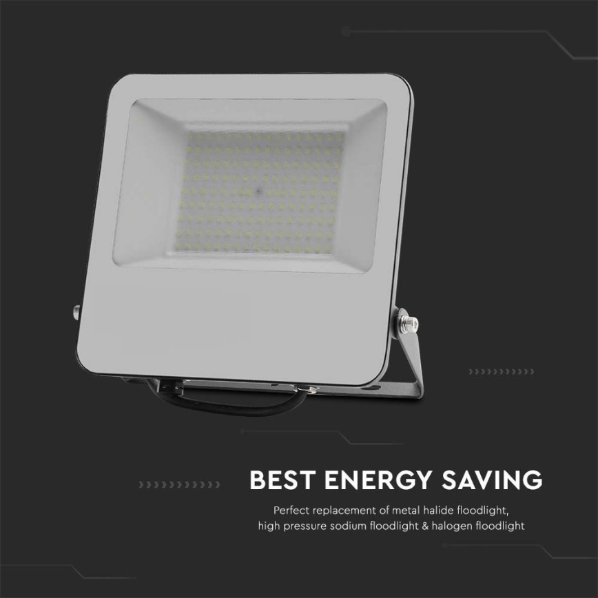 LED prožektorius SAMSUNG CHIP LED/100W/230V 4000K IP65 juoda